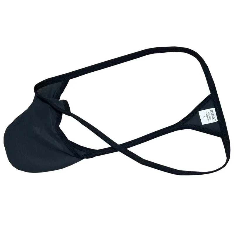 Men's Ice-Silk Thong Underwear No-Show Ultra-Thin Men Low Rise Thong G-string Breathable Lightweight Micro Briefs