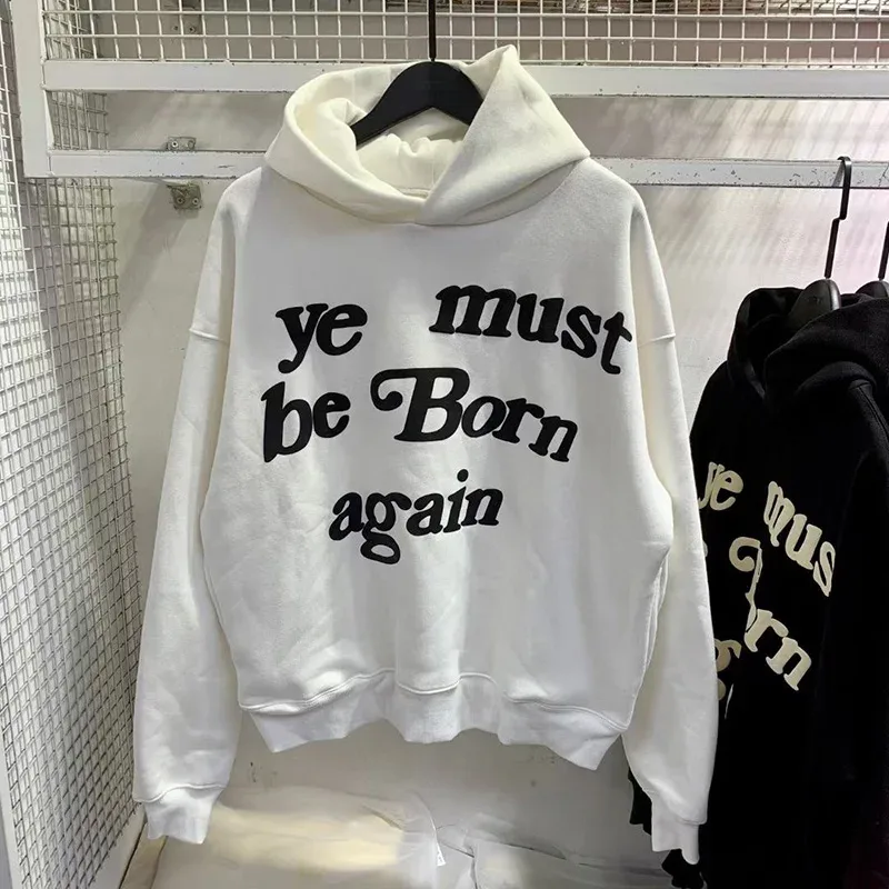 23FW Classic Foam Logo Ye Must Be Born Again Hoodie Heren Dames Beste kwaliteit Oversize Kanye West CPFM.XYZ Sweatshirts Veelkleurig