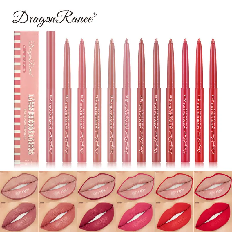 Lip Liner Αδιάβροχο μακράς διαρκείας Hook Line Lip Pencil Matte Beginner Automatic Lip Liner Bean Ενυδατικό Αντικολλητικό Cup Lips