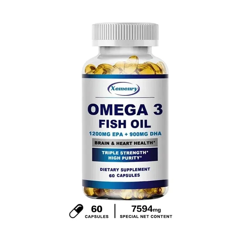 Ωμέγα 3 ιχθυέλαιο - Υποστηρίζει το νευρικό σύστημα του εγκεφάλου, καλό για την καρδιαγγειακή υγεία και την υγεία του δέρματος Αντιοξειδωτικό