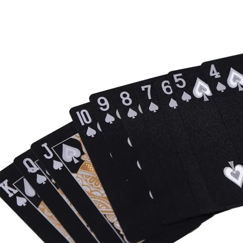 Fekete arany ezüst koponya játékkártya játék kártyacsoport vízálló pókerruha Magic Dmagic csomag társasjáték ajándék gyűjtemény — image 5