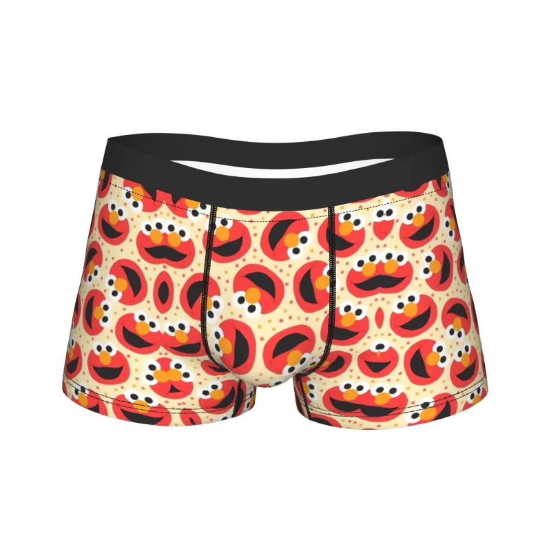 S-Sesames Streets Tango Elmo & Grover Underwear Men Shorts Briefs Funny Boxershorts Quality Customs Oversize Panties