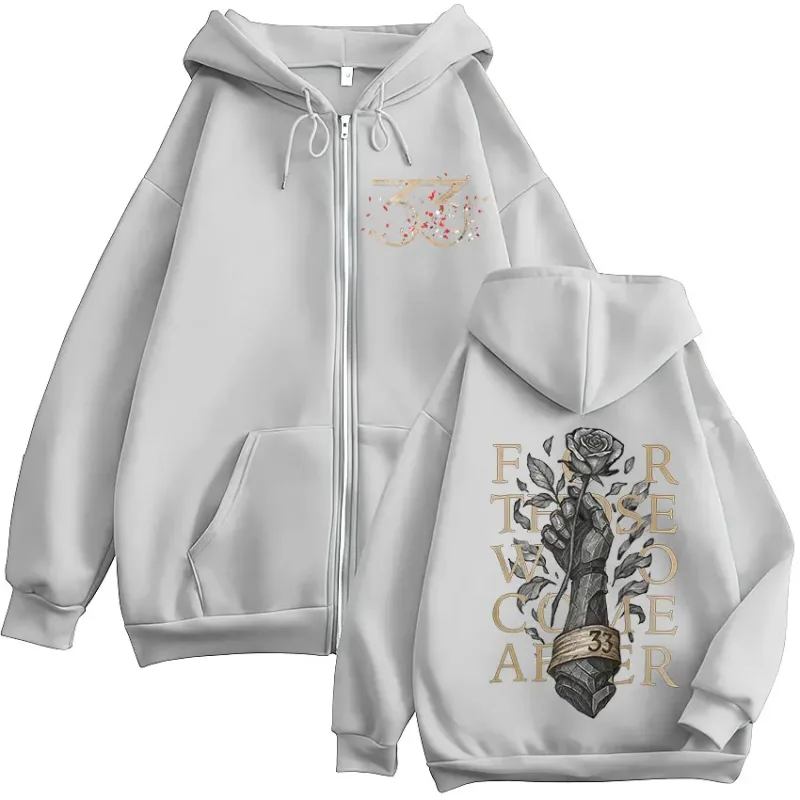 Juego Clair Obscur Expedition 33 para aquellos que vienen después de sudaderas con cremallera hombres mujeres de manga larga con cremallera sudaderas chaquetas abrigos