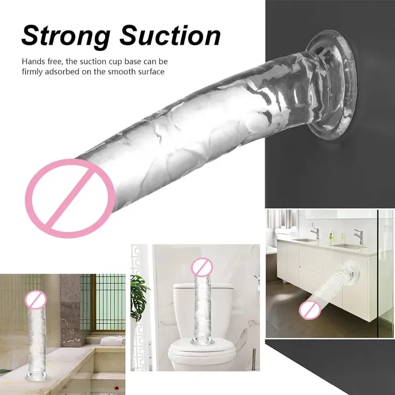 Σούπερ φθηνό 6 μεγεθών Ρεαλιστικό Soft Jelly Dildo Butt Prig βύσματα Παιχνίδι σεξ ενηλίκων για γυναίκες και άνδρες Κολπικός και πρωκτικός αυνανισμός
