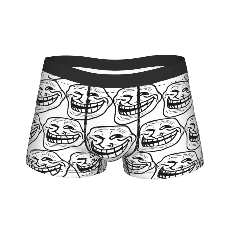 Rage Comic Trollfac Trunk Funny Anime Pouch Underwear Hot Sale Corak Boxer Brief Selesa Lelaki Seluar Dalam Plus Saiz