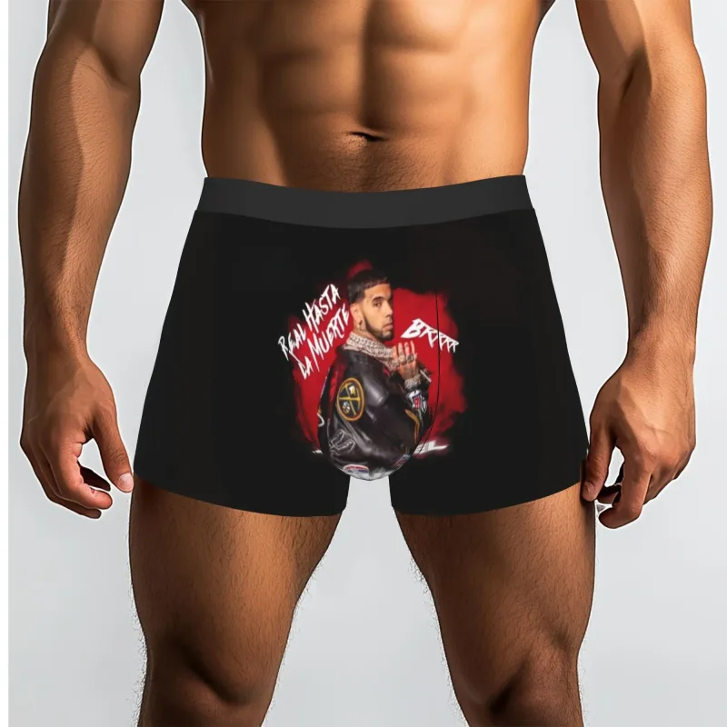 Male Funny A-Anuel AA Underwear Boxer Briefs Stretch Shorts Panties Underpants