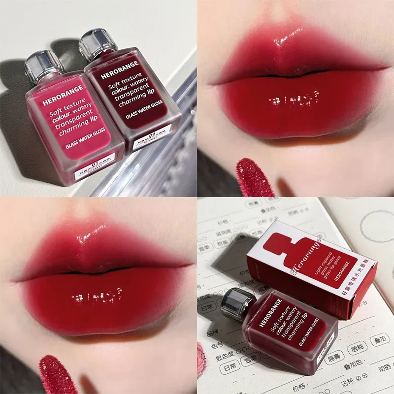 Water-Glow Mirror Lip Gloss μακράς διαρκείας ενυδατική ενυδατική απόχρωση χειλιών μακιγιάζ Κραγιόν που λαμπρύνει την επιδερμίδα Κορεάτικα γυναικεία καλλυντικά