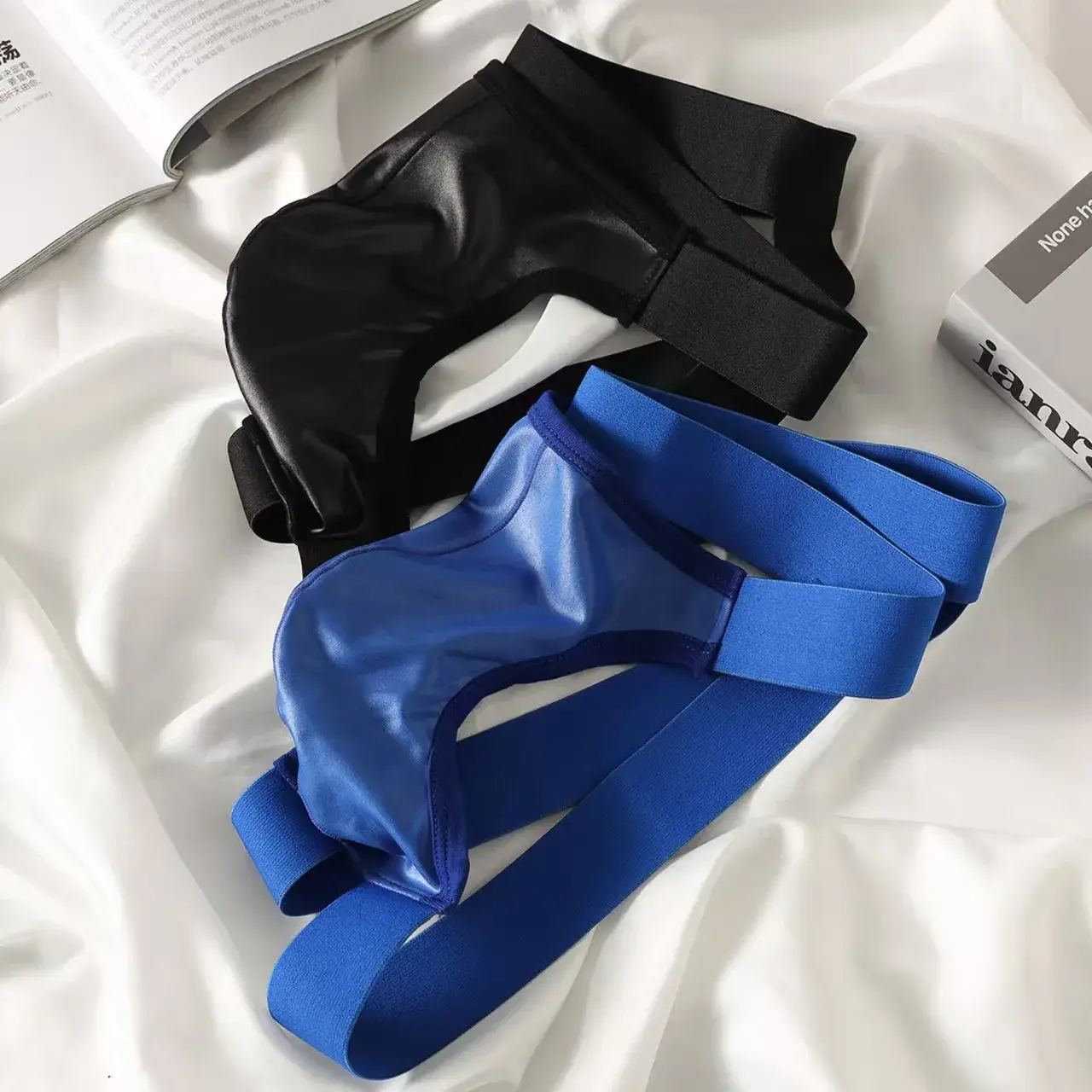 Men Sexy G-string Soft Ribbed T-back Thongs Breathable Underwear Bulge Pouch Underpants Male Bikini Trunks Wide Belt Panties