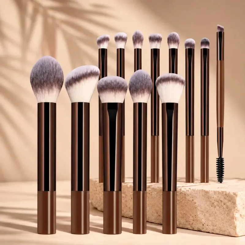 Propesyonal na Dual-Ended Makeup Brush Set na may Foundation Contour Blush Powder na Pangkulay sa Mata at Concealer Brushes na Soft Syntheti