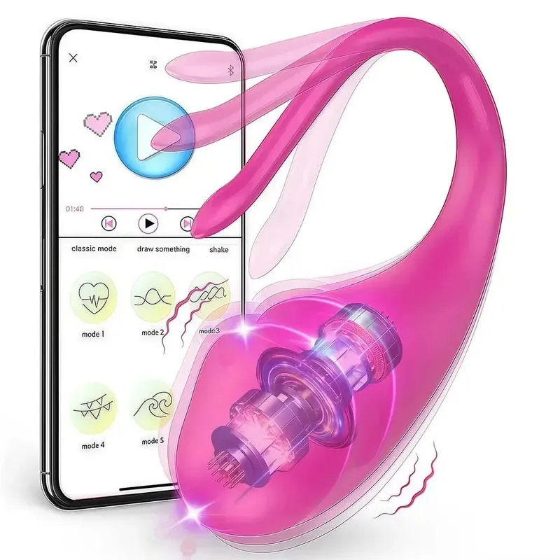 רטט ביצה לנשים לביש בקרת אפליקציה אלחוטית G Spot ממריץ נרתיקי אנאלי לעיסוי צעצוע מין לזוגות
