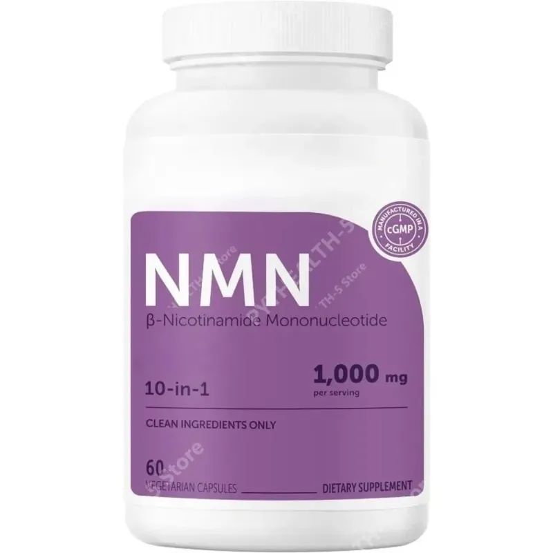 NMN Complex 1000mg ανά μερίδα 10-σε-1 NAD+ Precursor with Resveratrol CoQ10 120 Vegetarian Capsules Daily Support
