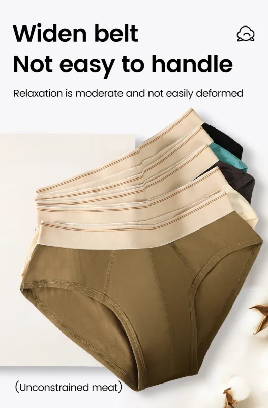 Men's pure cotton breathable and comfortable triangular underpants, mid-waist, skin-friendly and soft, teenagers' underpants 3256810188437944