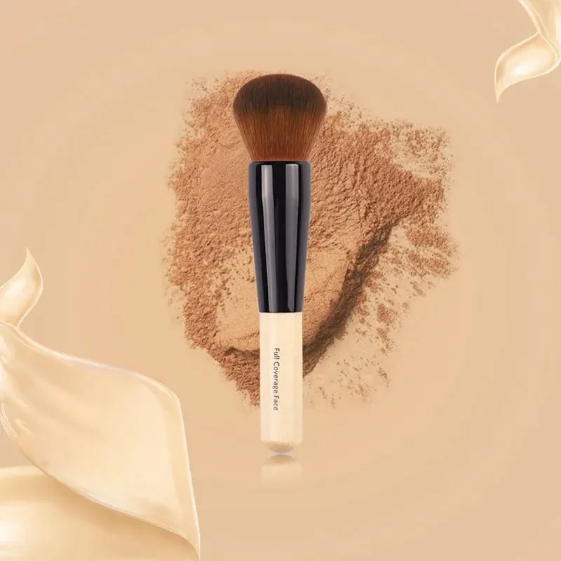 Luxury Champagne Makeup Brushes Flat Top Foundation Brush Malaking Face Brush Repair Brush Contour Brush para sa Liquid Cream Powder