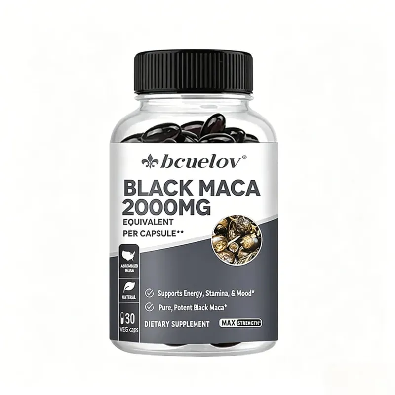 Black Maca kapszula 20000mg - Támogatja az agyműködést Elősegíti az izomnövekedést és a helyreállítást Szuper felszívódás javítja a vitalitást