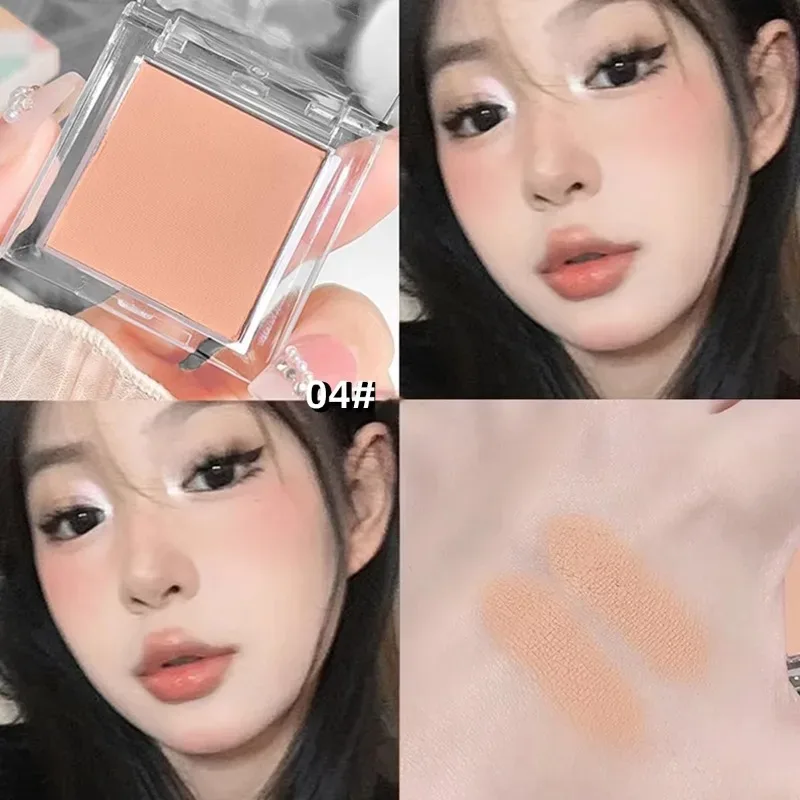 Matte Pure White Face Highlighter Palette Monochrome Pearly Jade Highlighter Eyeshadow Naturally Brightening Contouring Makeup