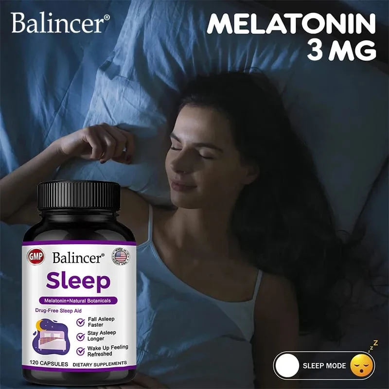 Valerian Root - Suporta para sa Kalmado at Relaksasyon Upang Maghanda para sa Kalusugan ng Sleep Nervous System na may Melatonin Extract 120 Capsules
