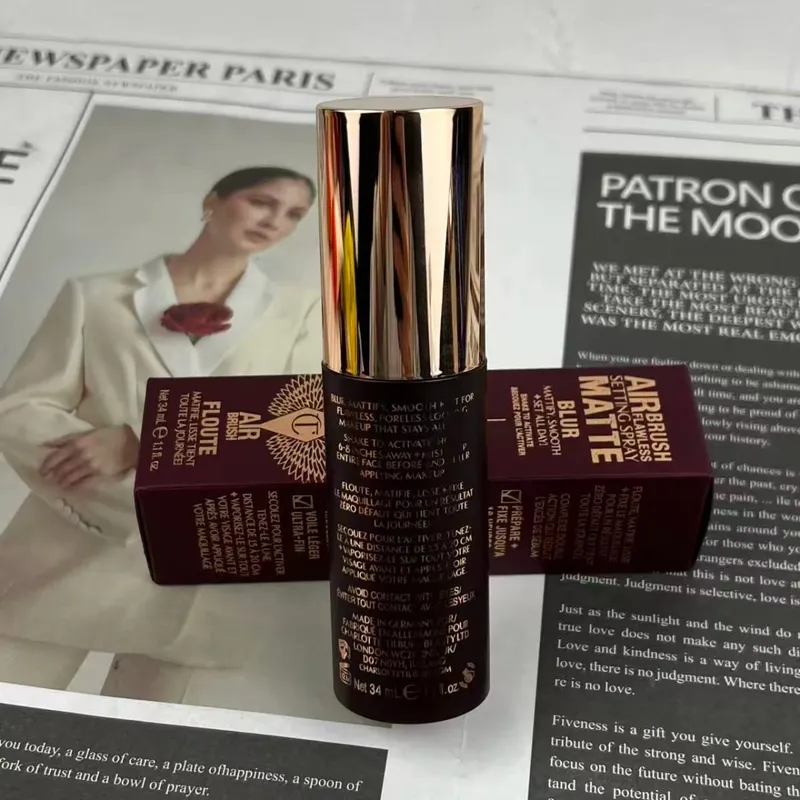 Charlotte Tilbury Airbrush Flawless Setting Spray 100ml 34ml 2PCS Set Setting Spray Moisturizing Hydrate Oil Control MakeUp Δώρο