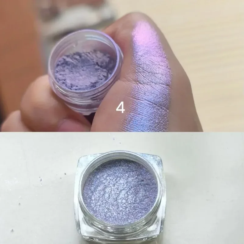 Glitter Eyeshadow Powder μακράς διαρκείας Chrome Chameleon Holographic Eyeshadow Powder Pigment Μακιγιάζ ματιών για γυναίκες καλλυντικά