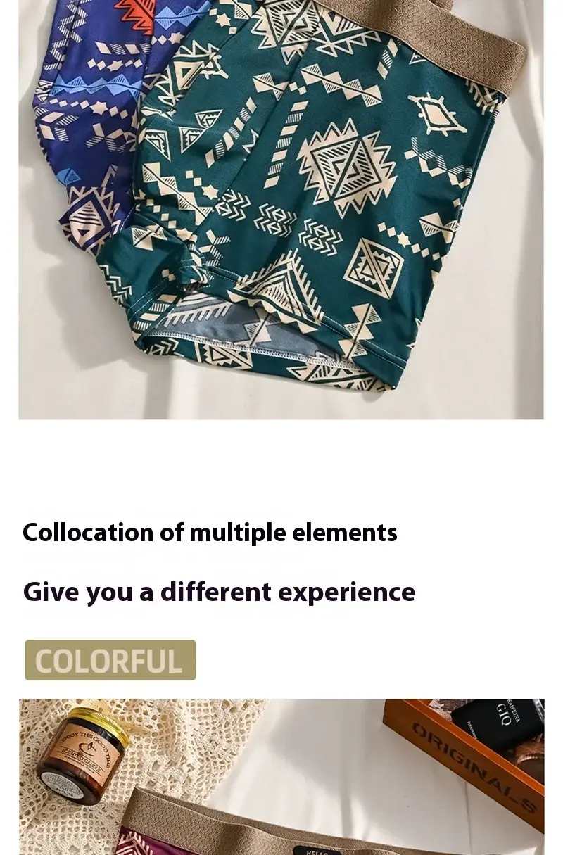 3Pcs Boxer Shorts Men's Underwear Ice Silk Underpants Sexy Panties 3A Antibacterial Breathable Elastic Lingerie Plus Size L-6XL