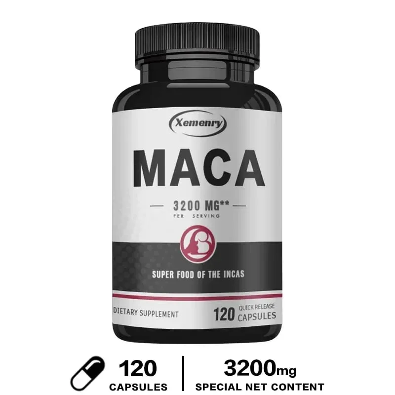 Ultimate Organic Black Maca Capsule Supplement 3200 Mg (per Serving) 120 Quick Release Capsules Men's Enhancement Formula