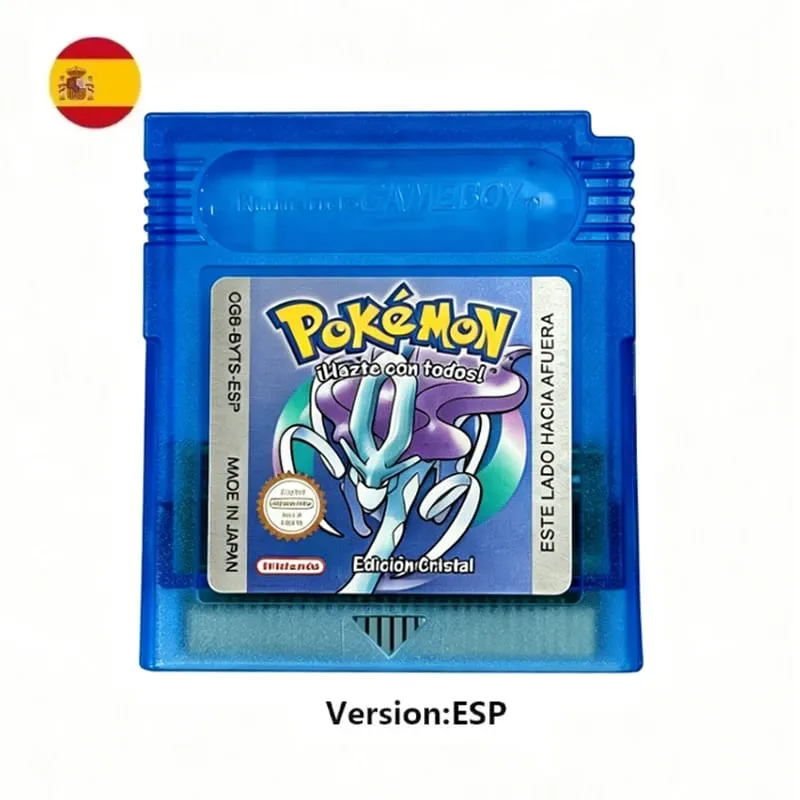 Many style Pokemon Red Blue Crystal Golden Green Silver Yellow GBC Game Card 16 Bit Video Game Cartridge Console Card GB/SP
