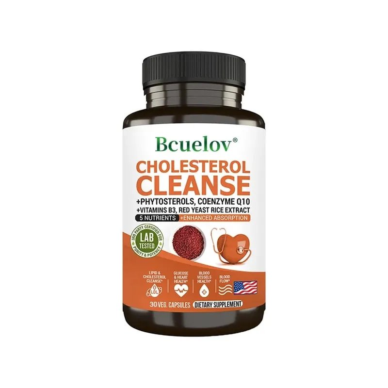 Cholesterol Cleanse Supplement - Tumutulong sa Pagbaba ng Mga Antas ng Cholesterol at Nagtataguyod ng Malusog na Cardiovascular at Arterial Circulation — image 8