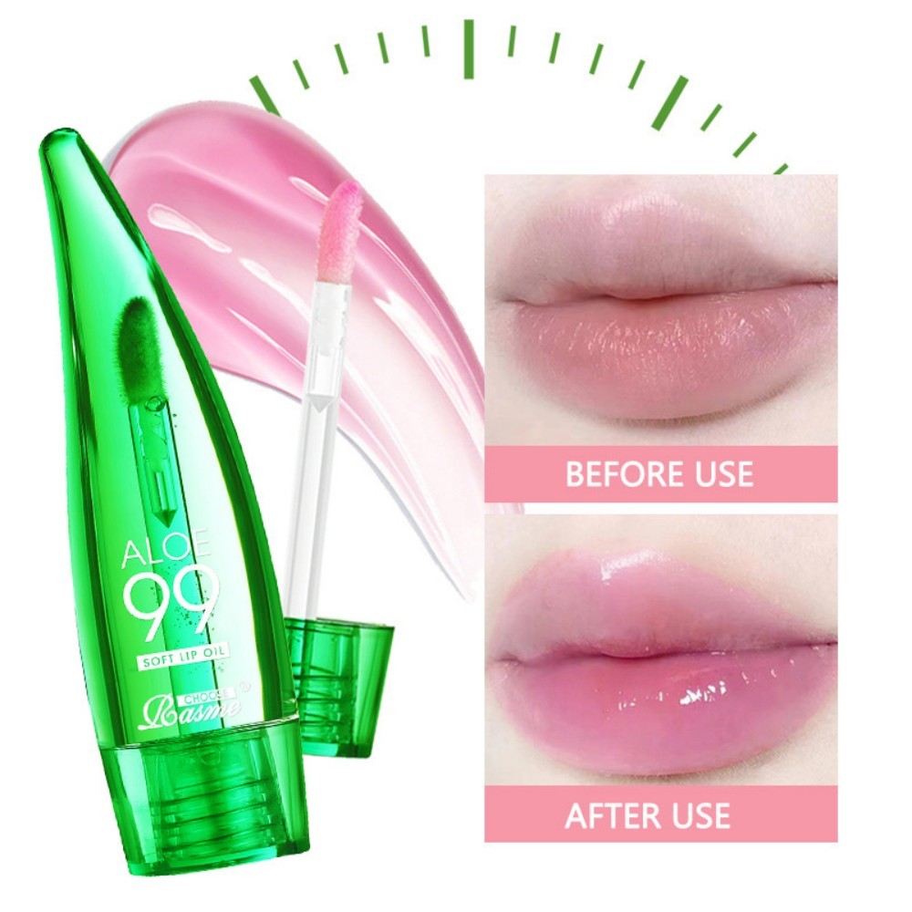Aloe Vera Moisturising Lip Gloss Warm Feeling Colour Changing Lip Glaze Long Lasting Moisture Lip Oil