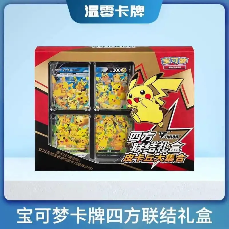 In Stock Genuine 100% Original Pokemon Ptcg Card Quartet Coupling V-Union Gift Boxes Pikachu Big Gather Moru Baker Mew-Two Ptcg