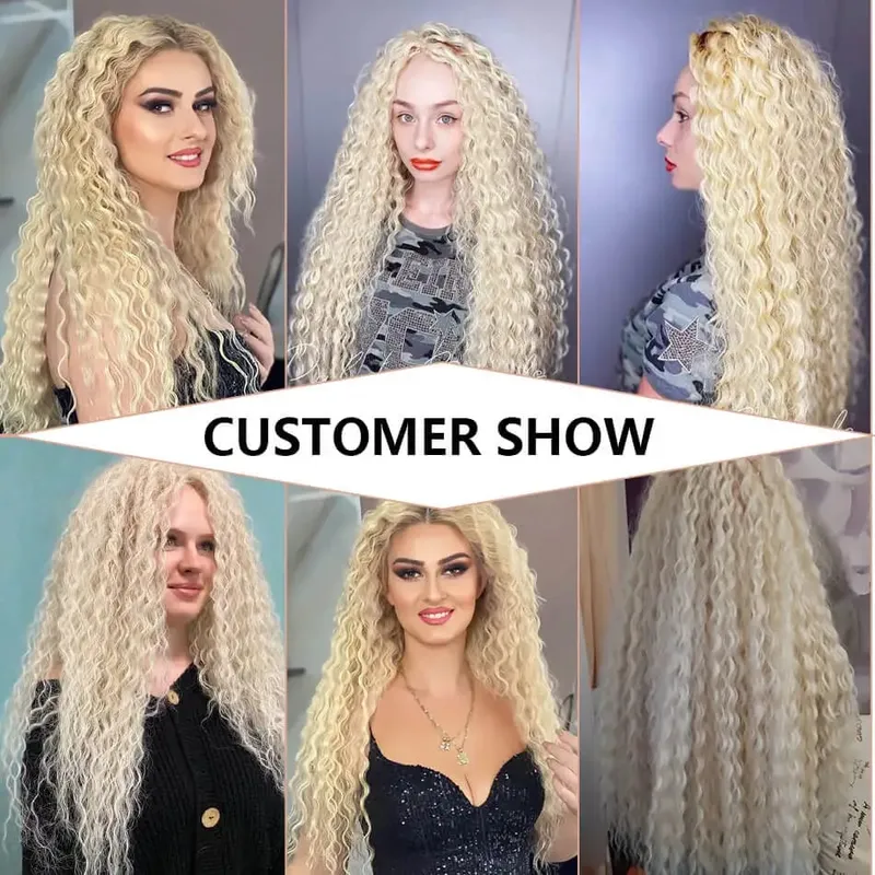 Alana 28inch Synthetic Long Water Curly Clip In Hairpieces Hair Extensions Kinky Curly Clip-in Hair Heat Resistant Organic Fiber