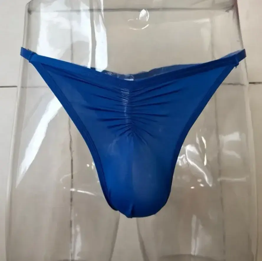 Men's Casual Ruched Thong 1 Piece, Ultra-Thin Breathable Cool Soft Everyday Men Underwear High Slit Sexy Cool Men's Underwear