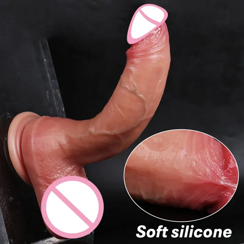 Realistic Dildo Penis Soft Double Silicone Dildos Vaginal and Anal Masturbator Big Dick For Woman Masturbation Adult Sex Toy 18+