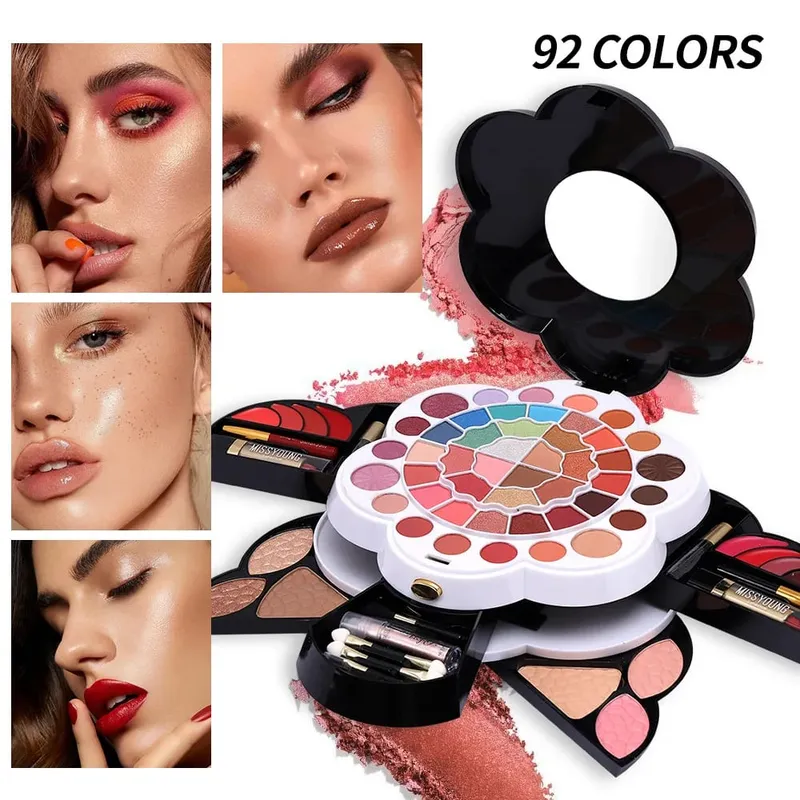 Κορυφαία σε πωλήσεις All-in-One Κιτ θήκης μακιγιάζ Eyeshadow Lipstick Blush Highlight Palette Φορητό πλήρες σετ καλλυντικών μεγάλης διάρκειας