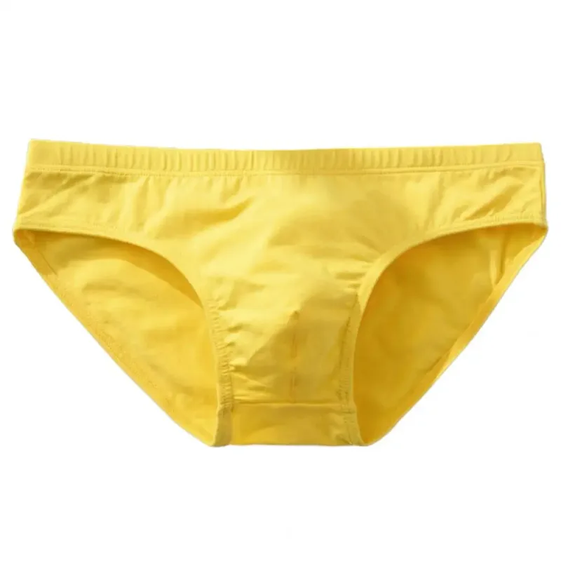 Cotton Briefs Adult Man Briefs Stretchy Breathable Solid Color Male Underwear Low Waist Cotton Underpants Plus Size Men Cotto