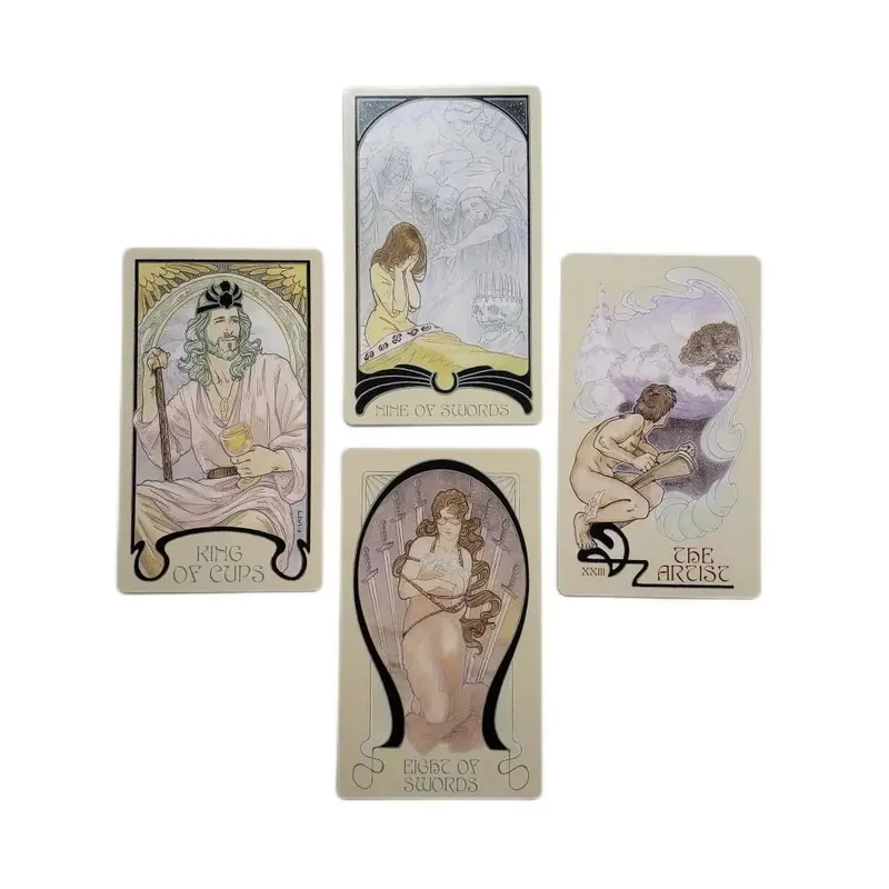 Επιτραπέζια παιχνίδια Ethereal Visions Tarot Cards A 80 Deck μυστηριώδη μαντική τράπουλα ταρώ για γυναίκες κορίτσια