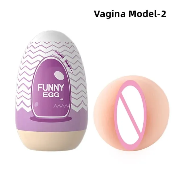 Cups Masturbator Egg Portable Stimulator Penis Massager Soft Rubber Adult Sex Toys for Men Realistic Vagina Pocket Pussy
