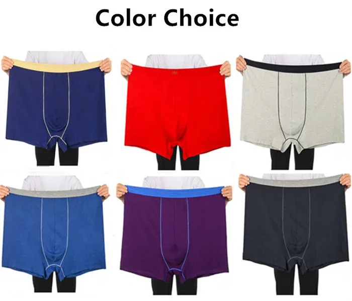 Man Underwear High Waist Cotton Loose 200KG Plus Size 10XL 12XL 13XL Boxers Male Elastic Oversized Red Blue Underpants Pantie