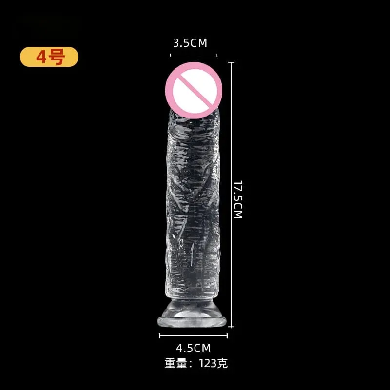 Ρεαλιστική βεντούζα πέους Dildo Jelly Dildo Big Dick Θηλυκός Αυνανιστής Κλειτορική Διέγερση Λεσβιακά σεξουαλικά παιχνίδια για γυναίκες 7 μεγεθών