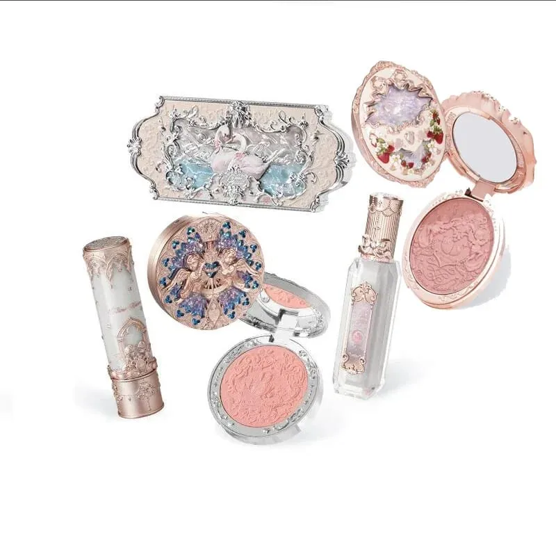 Flower Knows Makeup Kit Full Professional Makeup Gift Set Mermaid Eyeshadow Angel Highlight Swan Lipstick 5 τεμαχίων