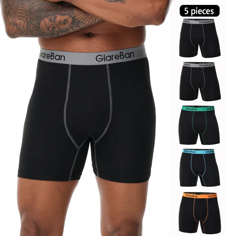 5 pièces ensemble mi-long Boxer Shorts Halloween sous-vêtements hommes caleçons pour hommes Homme Boxershorts slips culottes douces marque Sexy