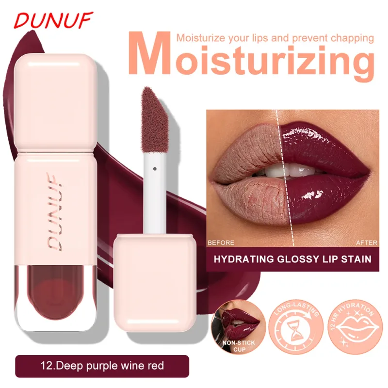 Glossy Lip Gloss Mirror Water Lip Tint Long Lasting Non-sticky Cup Liquid Lipstick Moisturizing Nude Red Brown Lip Makeup — image 6