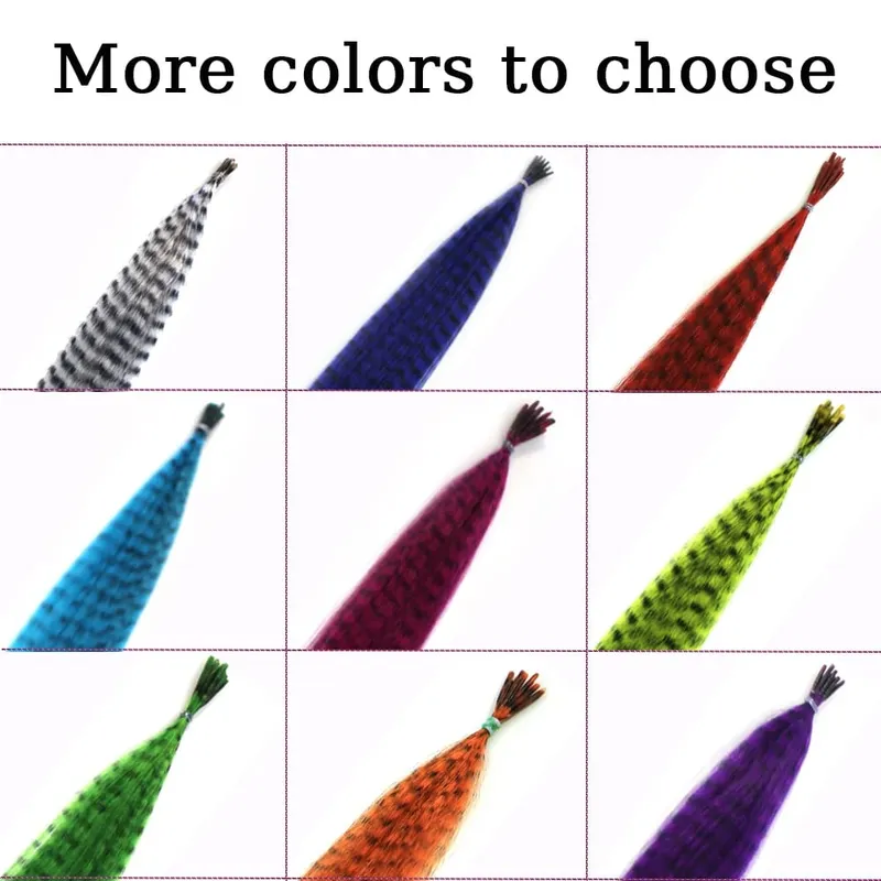 30roots Colored Synthetic Feather Ripe Extension μαλλιών 16 Inch I Tip Party Cosplay For Music Festival Halloween Christmas
