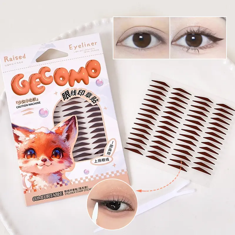 Makeup Stencils Eyeliner Stamp Sticker Water Resistant Sweat Resistant Fitting Eye Beauty Stickers Adjusting Eye Eyeliner Patch