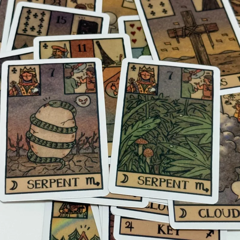 Akashic Eye Lenormand oracle kártyák 61 deck Modern Illustrated Oracle Cards