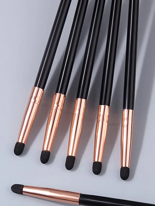 1Pc/6Pcs Sponge Makeup Brush Set Unisex Concealer/Eyeshadow/Tear Trough Brushes para sa Liquid at Cream na Makeup Ideal na Regalo sa Kosmetiko