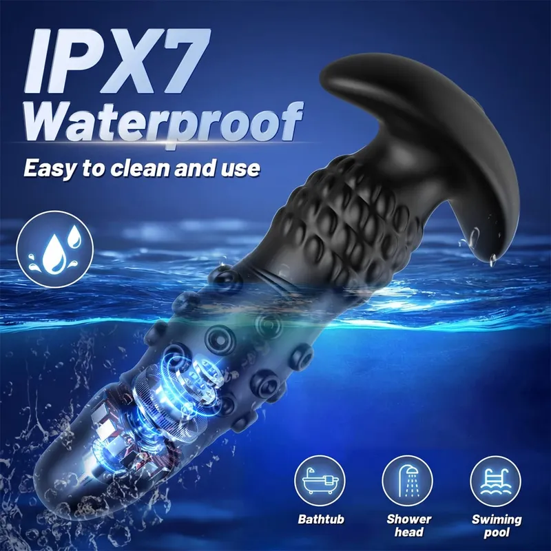 APP Τηλεχειριστήριο Prostate Massager Vibrator Αρσενικό Τηλεσκοπικό Κουνώντας Δονούμενο Πρωκτικό Πισινό για Άντρες Δονούμενα παιχνίδια σεξ για ενήλικες