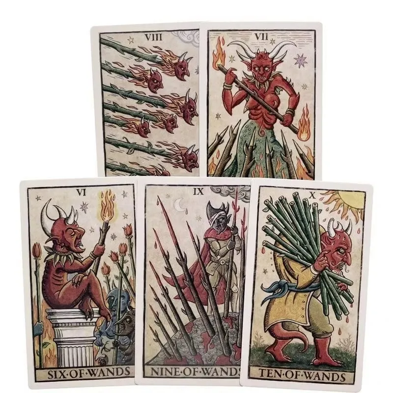 Trionfi della Luna Tarot 78 Card Deck with PDF Guidebook Fortune Telling Card Game Travel Cersion Αντίστροφος Πλανήτης Τσάκρα Zodiac