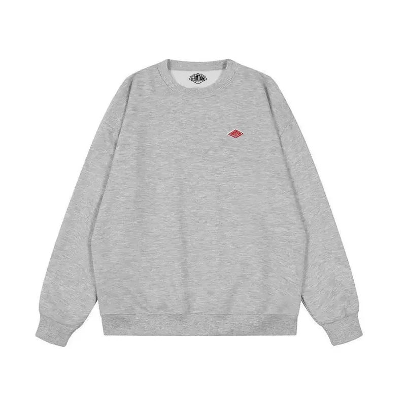 2025 nach Japan exportiert Herbst Dünne Sweatshirt Männer/Frauen Gleiche Stickerei Marke Baumwolle Oansatz Lange Hülse Lose Trainingsanzug Tops