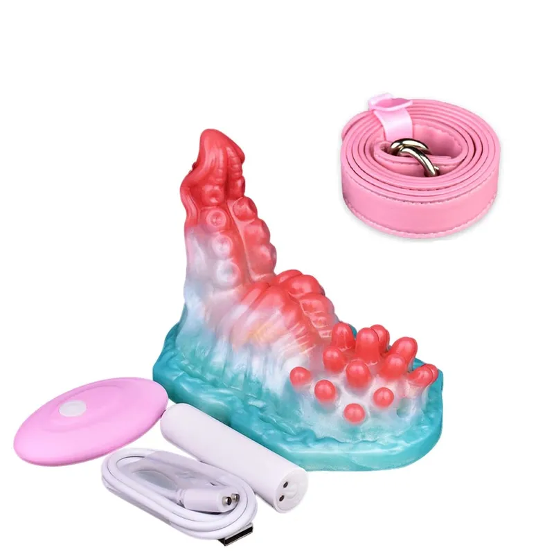 Wireless Control Silicone Octopus/Granule Sex Grinder Strapon Grinding Hump Friction Vibration Massage Female Masturbation