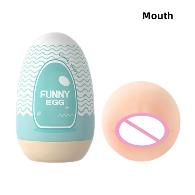 Cups Masturbator Egg Portable Stimulator Penis Massager Soft Rubber Adult Sex Toys for Men Realistic Vagina Pocket Pussy
