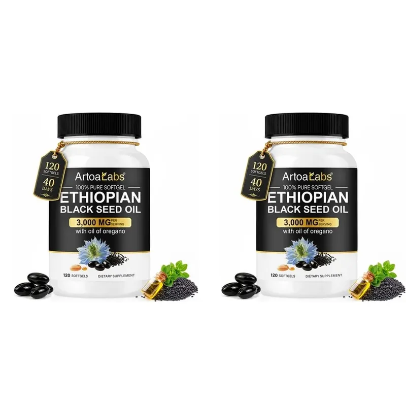 Ethiopian Black Seed Oil Softgels 3000mg na may 100mg Oregano Extract para sa Immune Digestive at Daily Vitality Support 120 Count